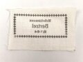 Reichsarbeitsdienst , Wäscheetikett für einen Arbeitsmann 8/164, ca. 4 x 6,5 cm, Textil, ungebraucht, sie erhalten ein( 1 ) Stück