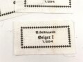 Reichsarbeitsdienst , Wäscheetikett für einen Arbeitsmann "Steiger 1/294", ca. 3,5 x 6 cm, Textil, ungebraucht, sie erhalten ein( 1 ) Stück