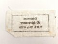 Reichsarbeitsdienst , Wäscheetikett für einen Arbeitsmann "Schlemmer RAD Abtl 6/135", ca. 3,5 x 6 cm, Textil, ungebraucht, sie erhalten ein( 1 ) Stück
