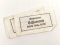 Reichsarbeitsdienst , Wäscheetikett für einen Arbeitsmann "Schlemmer RAD Abtl 6/135", ca. 3,5 x 6 cm, Textil, ungebraucht, sie erhalten ein( 1 ) Stück