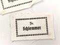 Wäscheetikett für einen Funker "Schlemmer " etwa 3,5 x 5,5cm, Textil, ungebraucht, sie erhalten ein( 1 ) Stück