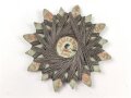 Gruschwitz Leinenzwirn, Feldgrauer Zwirn auf Pappsternchen. Durchmesser etwa 6cm, sie erhalten ein ( 1 ) Stück
