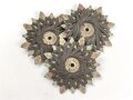 Gruschwitz Leinenzwirn, Feldgrauer Zwirn auf Pappsternchen. Durchmesser etwa 6cm, sie erhalten ein ( 1 ) Stück
