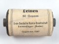 50 Gramm Leinen Nähmaschinenzwirn Feldgrau " Schwarzwaldzwirn"