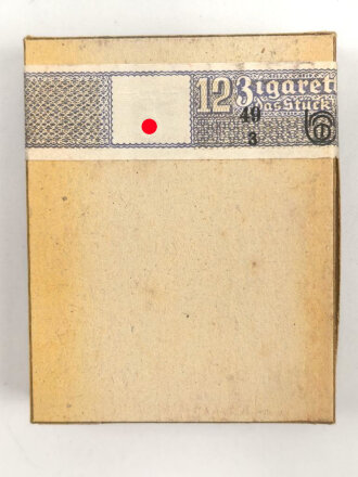 Pack "Korfu rot" Zigaretten, ungeöffnet, Steuerbanderole mit Hakenkreuz