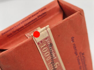Pack 100 Gramm "Oldenkott Nr.60" Pfeifentabak, ungeöffnet, Steuerbanderole mit Hakenkreuz