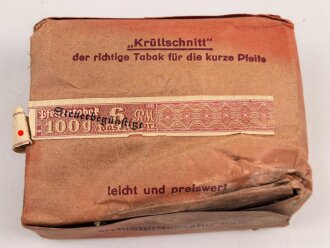Pack 100 Gramm "Oldenkott Nr.60" Pfeifentabak, Steuerbanderole mit Hakenkreuz