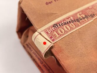 Pack 100 Gramm "Oldenkott Nr.60" Pfeifentabak, Steuerbanderole mit Hakenkreuz