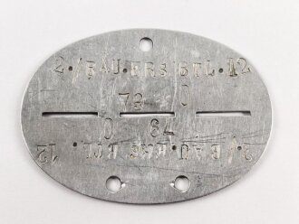 Erkennungsmarke Wehrmacht aus Aluminium eines...