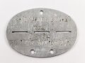 Erkennungsmarke Wehrmacht aus Aluminium eines Angehörigen " Bau Ersatz Btl 12"