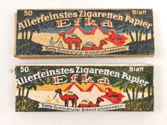 Zwei Pack Zigarettenpapier aus der Zeit des 2. Weltkrieg