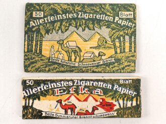 Zwei Pack Zigarettenpapier aus der Zeit des 2. Weltkrieg