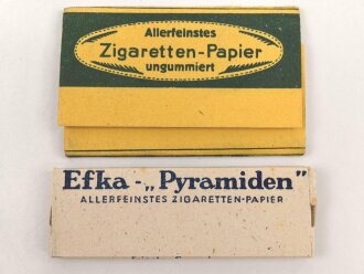 Zwei Pack Zigarettenpapier aus der Zeit des 2. Weltkrieg