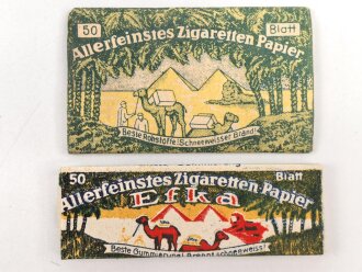 Zwei Pack Zigarettenpapier aus der Zeit des 2. Weltkrieg