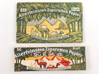 Zwei Pack Zigarettenpapier aus der Zeit des 2. Weltkrieg