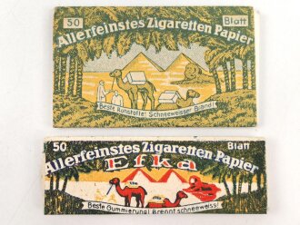 Zwei Pack Zigarettenpapier aus der Zeit des 2. Weltkrieg