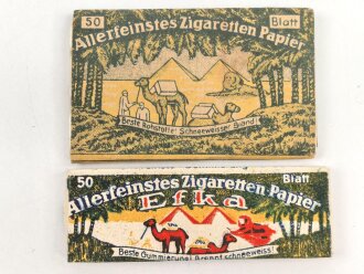 Zwei Pack Zigarettenpapier aus der Zeit des 2. Weltkrieg