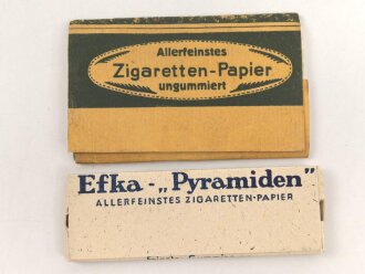 Zwei Pack Zigarettenpapier aus der Zeit des 2. Weltkrieg