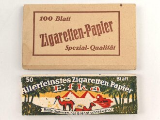 Zwei Pack Zigarettenpapier aus der Zeit des 2. Weltkrieg