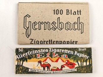 Zwei Pack Zigarettenpapier aus der Zeit des 2. Weltkrieg