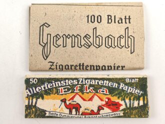 Zwei Pack Zigarettenpapier aus der Zeit des 2. Weltkrieg