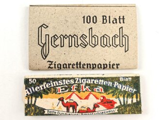 Zwei Pack Zigarettenpapier aus der Zeit des 2. Weltkrieg