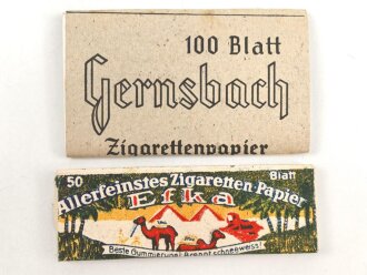 Zwei Pack Zigarettenpapier aus der Zeit des 2. Weltkrieg