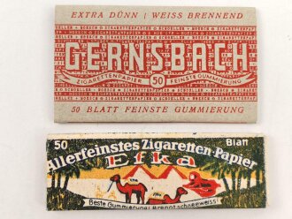 Zwei Pack Zigarettenpapier aus der Zeit des 2. Weltkrieg