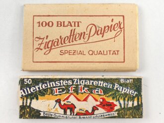Zwei Pack Zigarettenpapier aus der Zeit des 2. Weltkrieg