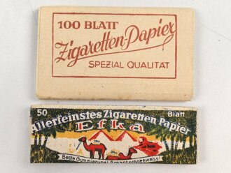 Zwei Pack Zigarettenpapier aus der Zeit des 2. Weltkrieg