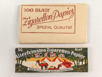Zwei Pack Zigarettenpapier aus der Zeit des 2. Weltkrieg