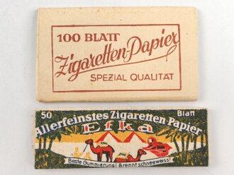 Zwei Pack Zigarettenpapier aus der Zeit des 2. Weltkrieg