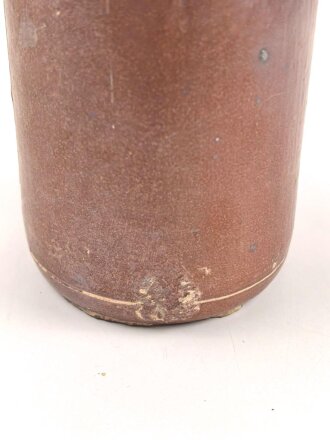 Reizstoff Flasche (leer), zum Testen von Gasmasken Wehrmacht, Originales Etikett, gmp = Schering, Höhe mit Stopfen etwa 30cm
