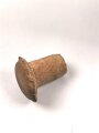 Reizstoff Flasche (leer), zum Testen von Gasmasken Wehrmacht, Originales Etikett, gmp = Schering, Höhe mit Stopfen etwa 30cm