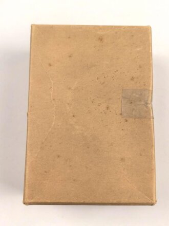 Leere Umverpackung für 100 Stück Hoheitsabzeichen für Feldmütze mit Kokarde ( Spiegel in Trapezform) Maße etwa 8,5 x 12 x 5cm