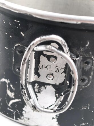 Feldflasche Wehrmacht, durchgängig MKL37 gestempelt, gebraucht