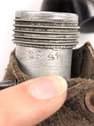 Feldflasche Wehrmacht, durchgängig HRE41 gestempelt, gebraucht