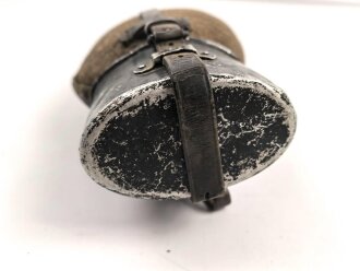 Feldflasche Wehrmacht, durchgängig HRE41 gestempelt, gebraucht