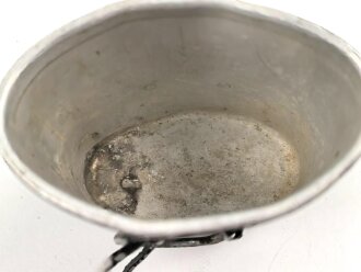 Feldflasche Wehrmacht, durchgängig HRE41 gestempelt, gebraucht