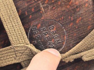 Feldflasche Wehrmacht in Tropenausführung, getragenes Stück