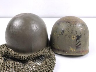 U.S. Army WWII Steel helmet.  Liner made by "Firestone"  All parts seem to have seen service after WWII as well.