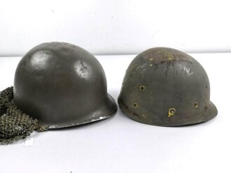 U.S. Army WWII Steel helmet.  Liner made by "Firestone"  All parts seem to have seen service after WWII as well.