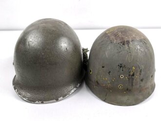 U.S. Army WWII Steel helmet.  Liner made by "Firestone"  All parts seem to have seen service after WWII as well.