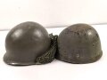 U.S. Army WWII Steel helmet.  Liner made by "Firestone"  All parts seem to have seen service after WWII as well.