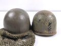 U.S. Army WWII Steel helmet.  Liner made by "Firestone"  All parts seem to have seen service after WWII as well.