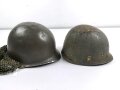 U.S. Army WWII Steel helmet.  Liner made by "Firestone"  All parts seem to have seen service after WWII as well.