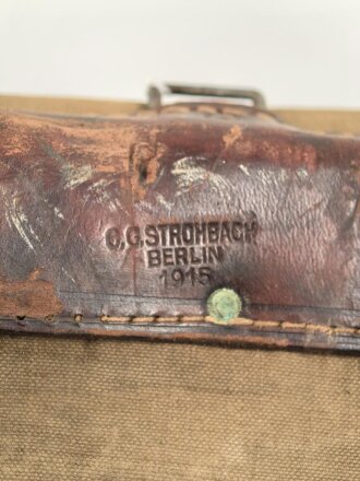 1.Weltkrieg Tornister , datiert 1915. Ungereinigter Fundzustand, unvollständig