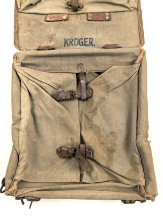 1.Weltkrieg Tornister . Ungereinigter Fundzustand, unvollständig