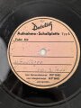 Decelith Aufnahme Schallplatte Typ L " Männer aus dem Kessel Kamenensk Potolsk" vom 10.3.1944. Ungereinigter Fundzustand