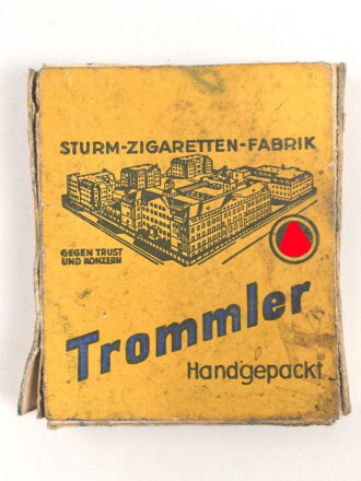 Leere Packung " 6 Zigaretten  SA Trommler" Sturm Zigaretten Fabrik